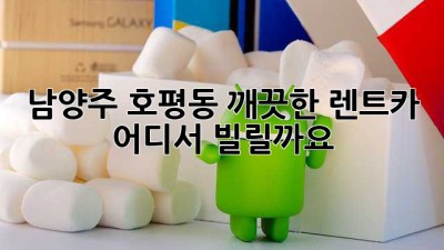 남양주 호평동 깨끗한 렌트카, 어디서 빌릴까요?